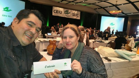 Ismael and Sara representing CEIU Ontario region (local 581)